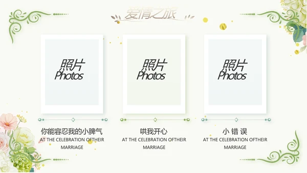 婚礼舞台开场片头相册婚礼纪念册PPT