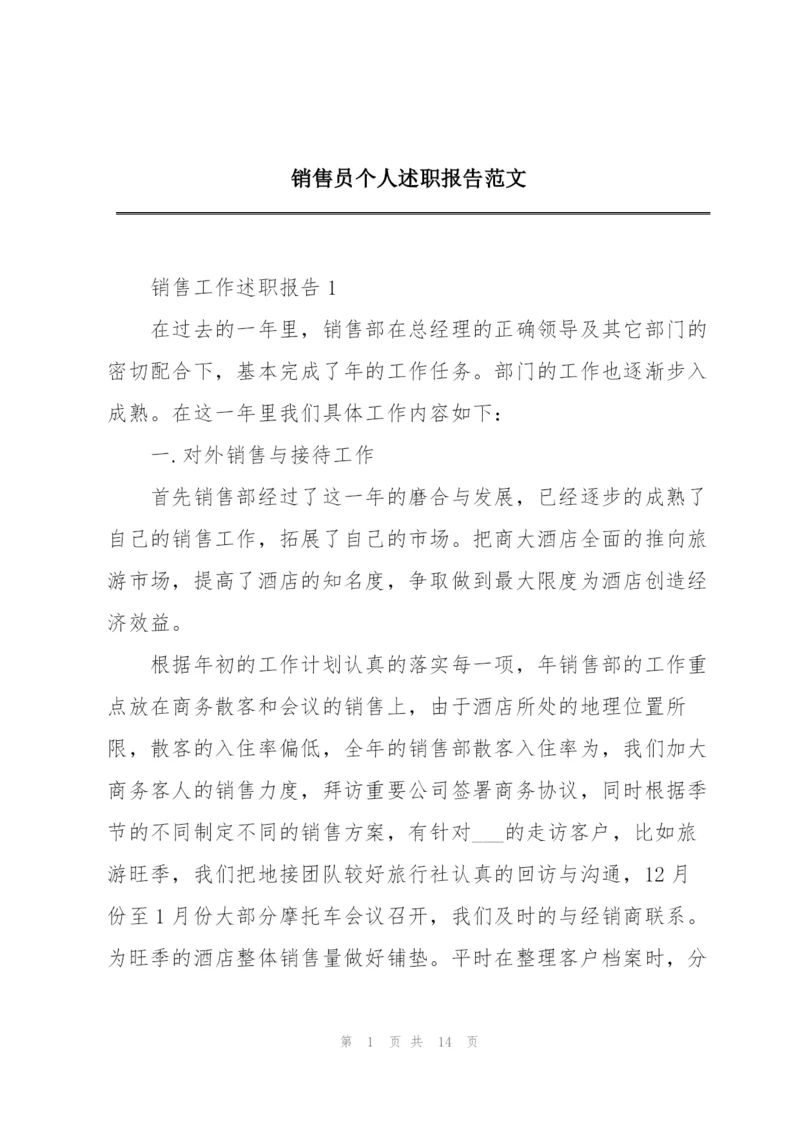 销售员个人述职报告范文.docx