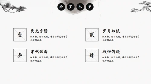 中国风传统诗词介绍通用PPT模板