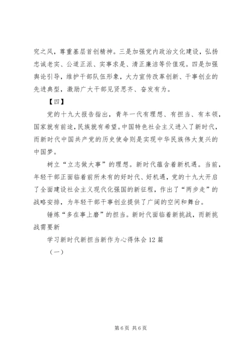 学习新时代新担当新作为心得体会12篇(一).docx