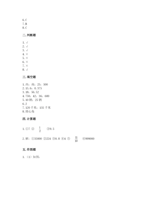 小学数学六年级上册期末卷及参考答案【满分必刷】.docx