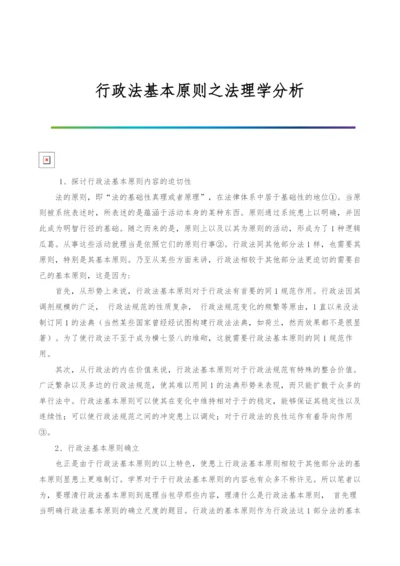 行政法基本原则之法理学分析.docx