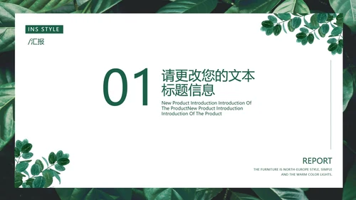 小清新商务汇报PPT模板