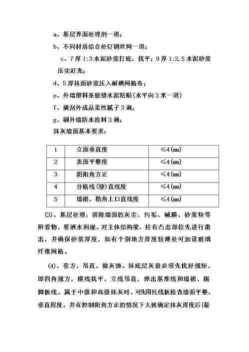 砂浆抹面施工方案