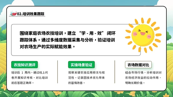 绿色卡通风家庭农场农技培训会PPT模板