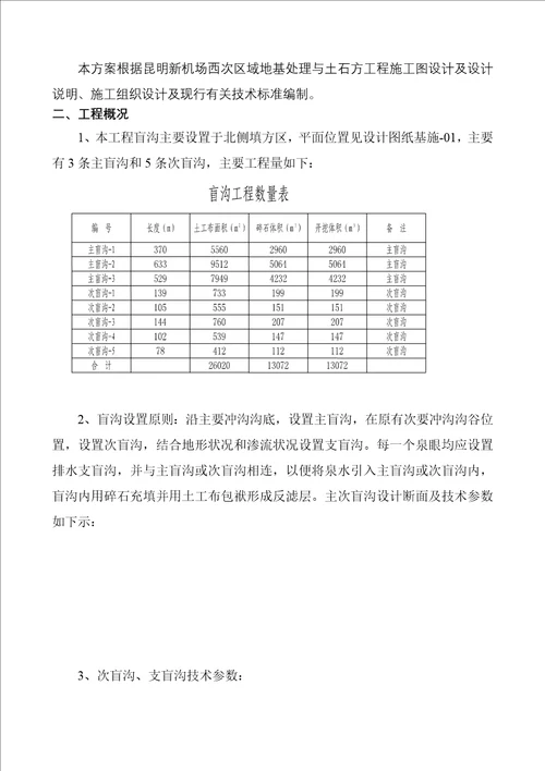 碎石盲沟施工方案