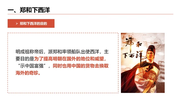 明朝的对外关系给荔红古建PPT模板