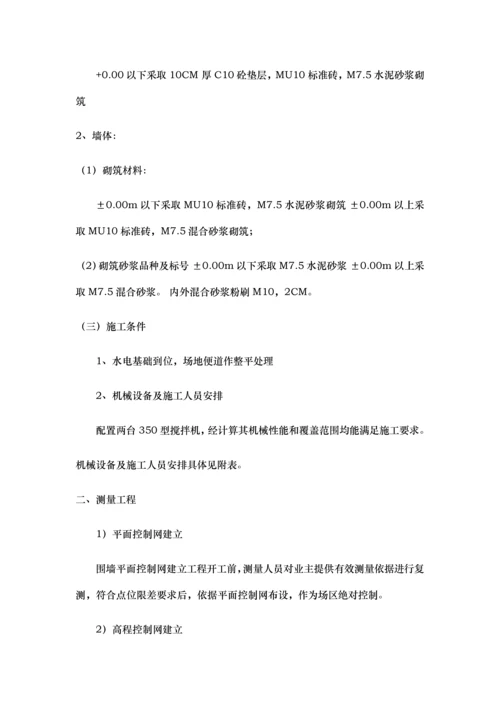 围墙综合标准施工组织设计完整版.docx