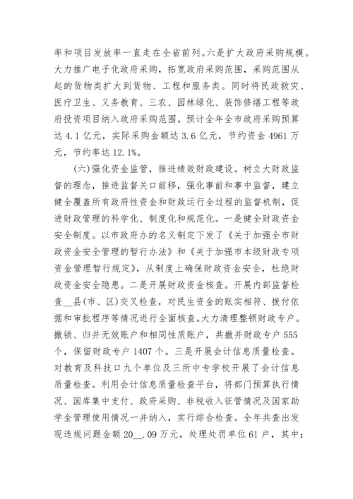 政府财务管理工作总结报告.docx