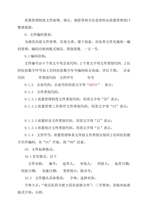 药业有限公司质量管理体系文件模板.docx