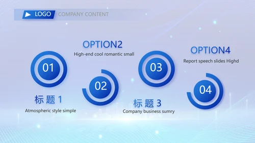 蓝色科技信息化建设工作总结PPT