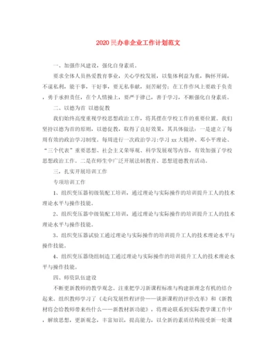 精编之民办非企业工作计划范文.docx