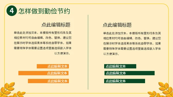 珍惜粮食勤俭节约主题班会通用PPT模板