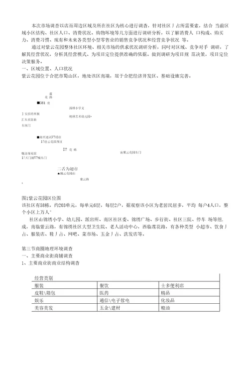 紫云花园店项目报告