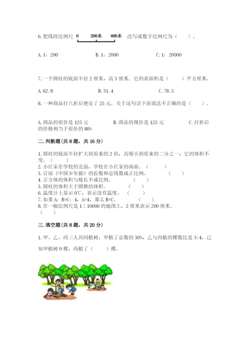 六年级下册数学期末测试卷（名校卷）.docx