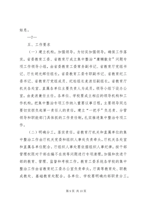 市妇女联合会开展集中整治“庸懒散贪”问题专项工作学习计划 (3).docx