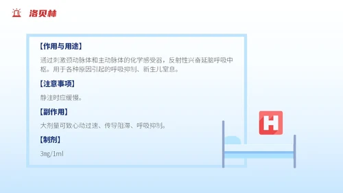 渐变蓝色插画风抢救车急救药品知识培训PPT急救知识