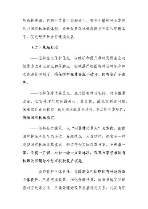 县国有林场改革实施专业方案.docx