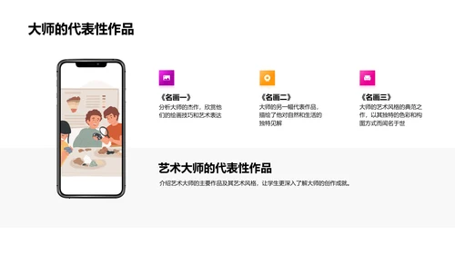 艺术大师生涯解析PPT模板