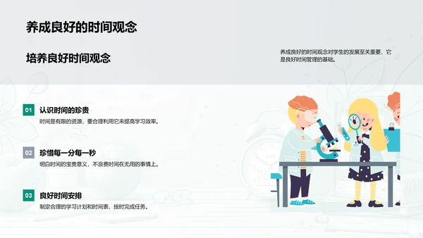 学生时间管理培训PPT模板