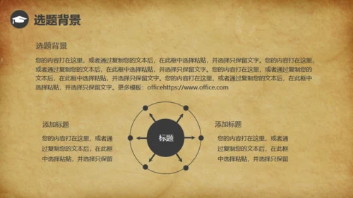 泛黄的牛皮纸背景论文答辩通用PPT免费模板
