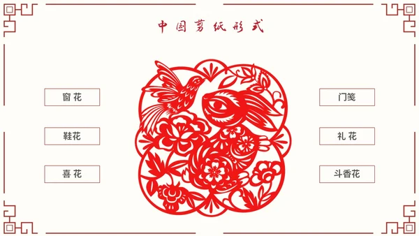 简约中国剪纸文化发扬中华传统文化创新传统文化主题PPT模板中国剪纸艺术