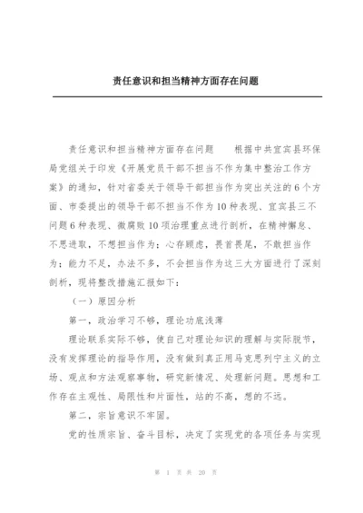 责任意识和担当精神方面存在问题.docx