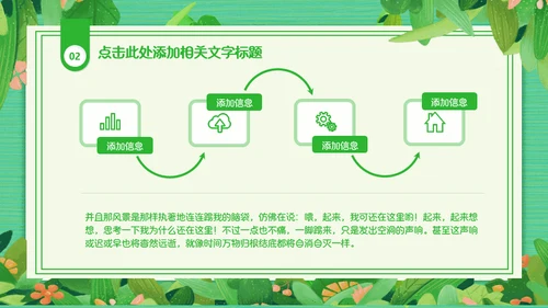 绿色清新植物系通用PPT模板