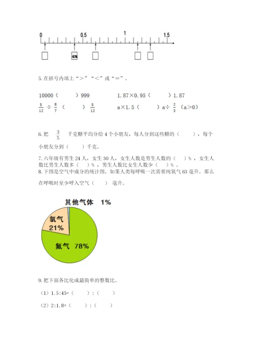 人教版六年级上册数学期末测试卷精品【满分必刷】.docx