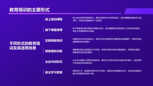 紫色科技风教育培训工作汇报PPT模板