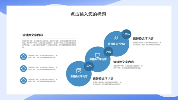 蓝色简约互联网行业工作汇报通用PPT模板