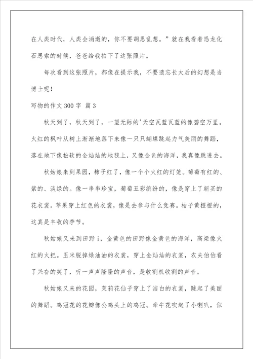 2022写物的作文300字94