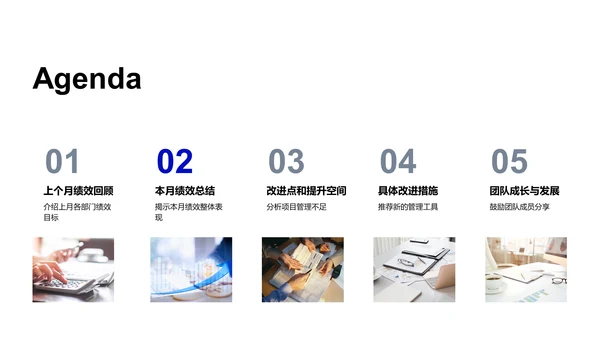 月度人资绩效汇报PPT模板