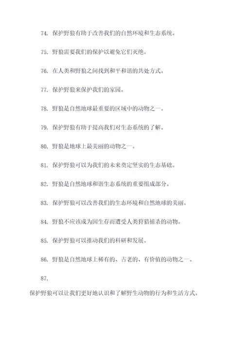关于野狼的口号
