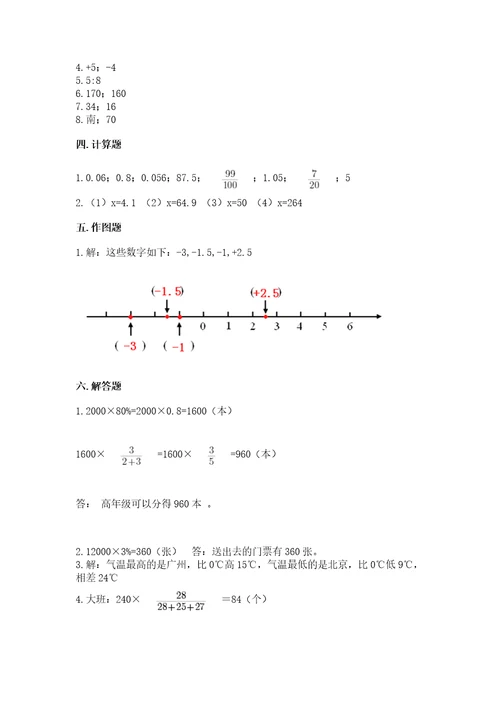 小升初数学期末测试卷及完整答案（全国通用）