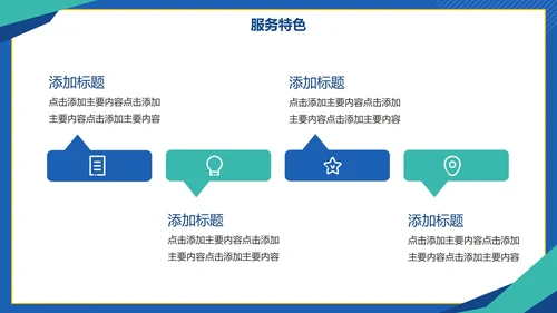 简约几何切割商业行业服务报告PPT模板