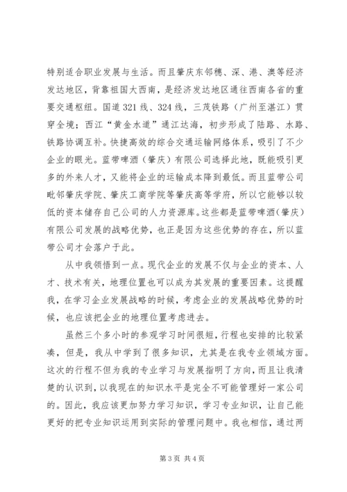 外出参观的学习心得体会.docx