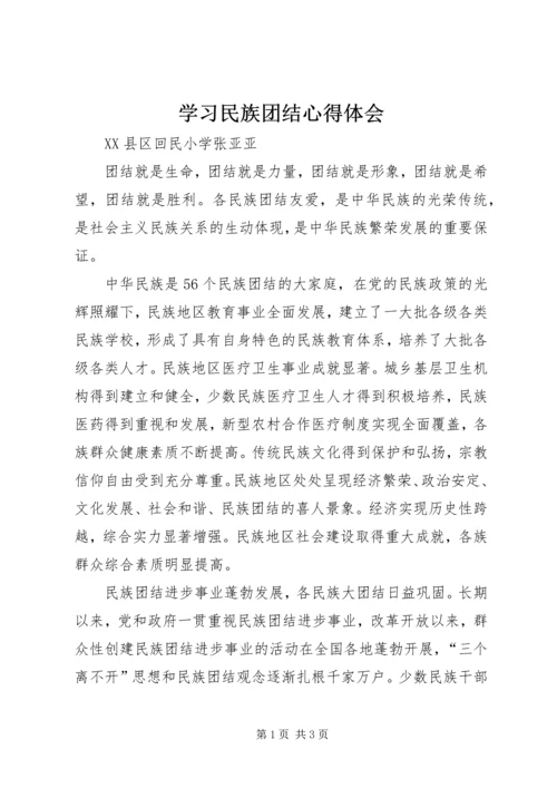 学习民族团结心得体会 (2).docx