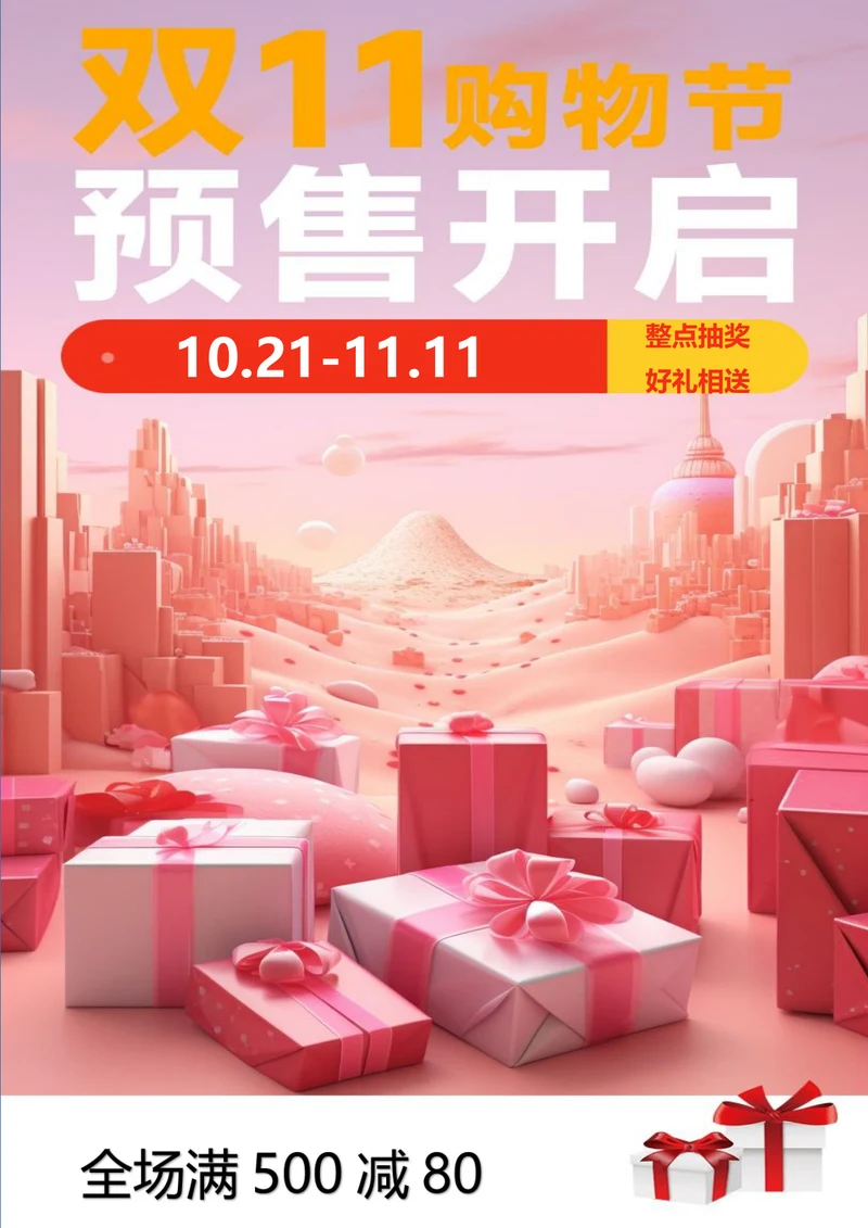 双11购物节双十一海报