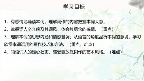 第12课《破阵子·为陈同甫赋壮词以寄之》课件(共24张PPT)