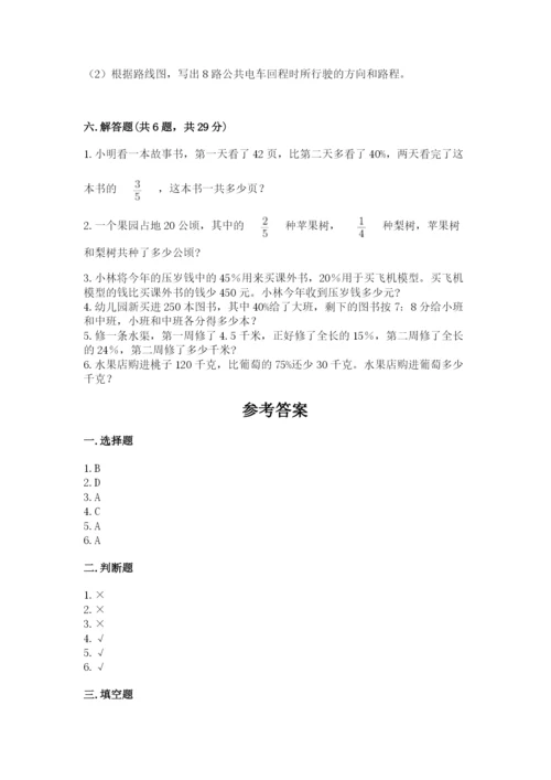 人教版六年级上册数学期末测试卷及答案【考点梳理】.docx