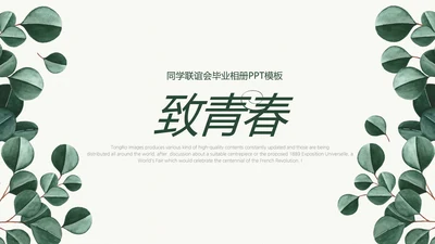 致青春毕业纪念册动态PPT模板