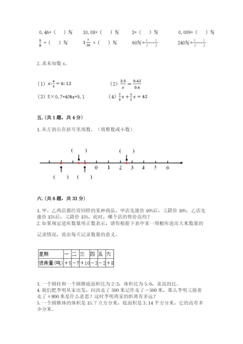 小学毕业班数学检测题必考.docx