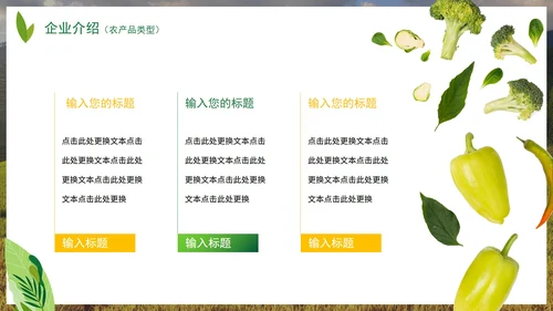 实景天然绿色生态农产品介绍PPT模板
