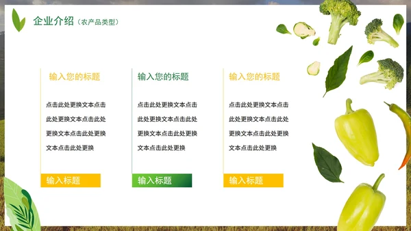 实景天然绿色生态农产品介绍PPT模板