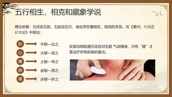 棕色复古中医经络养生PPT模板宣传PPT动态PPT
