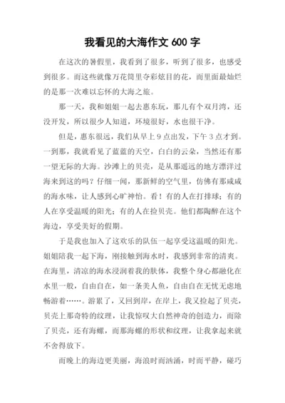 我看见的大海作文600字.docx