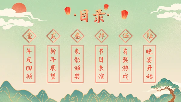 国风年会盛典活动策划PPT模板