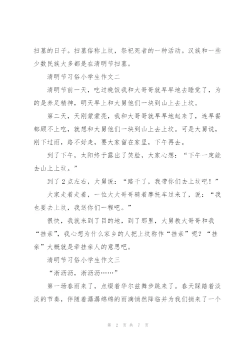 清明节习俗小学生作文7篇.docx