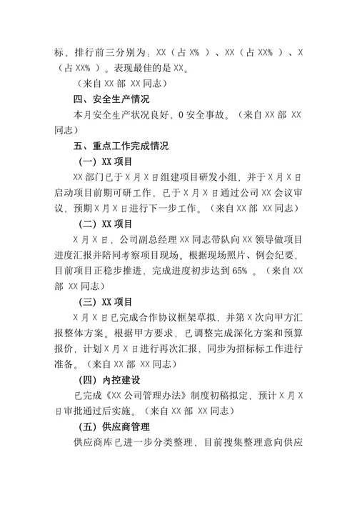 信息简报通用模板央国企适用